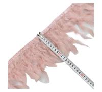 Garniture à franges en plumes, Boa à franges en plumes d'autruche | Scénario d'utilisation du cuir rose : décoration artisanale et de costumes(NO.5)