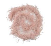 Garniture à franges en plumes, Boa à franges en plumes d'autruche | Scénario d'utilisation du cuir rose : décoration artisanale et de costumes(NO.3)
