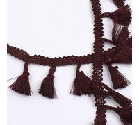 Garniture à franges perlées, 2 mètres de dentelle à pompons, ruban gris, franges, garnitures en, bricolage, fête mariage, robe latine, tissu, couture faite la main, rideau(Beige)