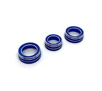 Garniture Autocollant Voiture Pour A3 S3 Couvercle De Décoration Bouton Commande AC Tableau Bord Voiture Garniture Métallique Accessoires Intérieure Auto(Blue)