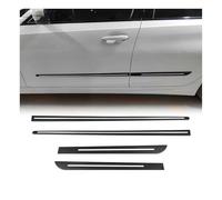 Garniture Baguette de Porte latérale Universal Mat Noir Chromé 4Pcs