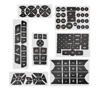 Garniture Bouton Volant Compatible Avec Benz Pour W204 S204 C204 Panneau De Voiture Climatisation Bouton De Commutation Décalcomanies Ensemble Autocollants De Réparation