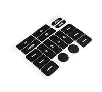 Garniture Bouton Volant Compatible Avec Golf Pour MK5 1 Pièce Autocollant De Réparation Pour Bouton D'autoradio Usé Noir Mat