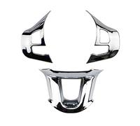 Garniture Cadre Volant Voiture Accessoires Autocollant Couverture Décoration Volant Voiture pour Peugeot 2008 208 308 2015 2016 2017 2018 Autocollants Décoration (Color : Glossy Silver)