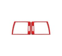 Garniture centrale Compatible Avec BMW Pour E46 1999-2004 Accessoires Autocollants Couvercles Cadre Garniture Bouches D’air Gauche Et Droite Panneau Tableau De Bord De Voiture(Red)