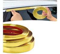 Garniture chromée autocollante pour automobile, Bande de garniture de moulage intérieure et extérieure de voiture automobile auto-adhésive de 1640 pieds multicolore 6-30mm(Gold,12mm(0.47Inch))