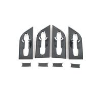 Garniture chromée pour poignée Kit De Garniture Intérieure Et Extérieure Pour Poignée Et Bol De Porte Avec Commutateur De Vitre Toyota Alphard Série 30 2015-2021(Door bowl-carbon fiber pattern)