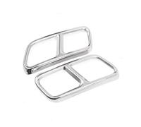 Garniture Couvercle Sortie Tuyau D'échappement Silencieux Queue D'acier Inoxydable Pour Mercedes Pour Benz Classe S W221 W222 C217 W251 X166 2010-2017(Argent)