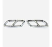 Garniture Couvercle Tuyau Queue Accessoires Extérieurs - Décoration De Pot D'échappement Cache-embout Compatible Avec Benz Pour C Class W206 C200 C220 C260 C300 2022 2023 2024(Silver)