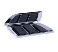 garniture d'aile latérale de voit Autocollant de décoration de branchies de requin, couvercle de ventilation de sortie d'air de garde-boue latéral, pièce de moulage de décor de capot de voiture