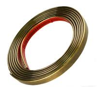 Garniture d'angle flexible en PVC doré 10 m (10 m cuivré) | Dos automatique, longueur 10 m, finition or, PVC imperméable, facile à décoller et à installer