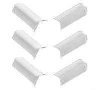 Garniture d'angle pour plinthe de 10 cm de hauteur, connecteur de base murale en ABS avec 3 pièces d'angle intérieures et 3 pièces extérieures, moulage d'angle intérieur pour (L blanc)