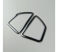 Garniture d'anneau de climatiseur, Garniture de couverture de décoration de cadre de sortie de climatisation de tableau de bord noir LHD, for BMW X5 E70 X6 E71 2008-2014 en acier inoxydable