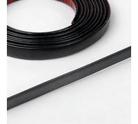 Garniture De Bord De Porte Auto-adhésif - Profilé Mural Flexible, Ruban D'étanchéité En PVC, Profil Rail De Transition Plate Pour Murs, Décoration Intérieure(Noir,15.0mm)