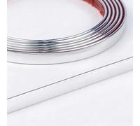 Garniture De Bord De Porte Auto-adhésif - Profilé Mural Flexible, Ruban D'étanchéité En PVC, Profil Rail De Transition Plate Pour Murs, Décoration Intérieure(Argent,30.0mm)