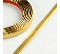 Garniture De Bord De Porte Auto-adhésif - Profilé Mural Flexible, Ruban D'étanchéité En PVC, Profil Rail De Transition Plate Pour Murs, Décoration Intérieure(Brushed Gold,30.0mm)