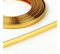 Garniture De Bord De Porte Auto-adhésif - Profilé Mural Flexible, Ruban D'étanchéité En PVC, Profil Rail De Transition Plate Pour Murs, Décoration Intérieure(Gold,30.0mm)