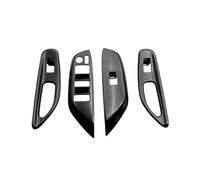 Garniture de bouton de levage en verre noir brillant pour interrupteur de porte, convient pour Toyota, YARiS Cross 2020-2023