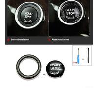 Garniture de bouton de moteur E90 E92 E93 compatible 2009 2012 fabriquée en ABS + fibre de carbone