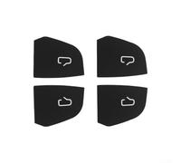 Garniture de bouton de porte en daim pour Tesla pour modèle 3/Y - S'adapte à la nouvelle version de portes, offre une protection contre l'usure et ajoute une touche intérieure élégante (noir)