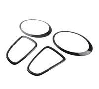 Garniture de Cadre de Feu Arrière, 4 Pièces de Remplacement de Garnitures de Contour de Feu Arrière de Phare Noir Brillant pour Mini R56 R57 R58 R59 S JCW 2007 à 2015