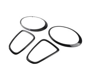 Garniture de Cadre de Feu Arrière, 4 Pièces de Remplacement de Garnitures de Contour de Feu Arrière de Phare Noir Brillant pour Mini R56 R57 R58 R59 S JCW 2007 à 2015