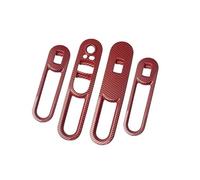 Garniture De Cadre De Panneau De Commande De Lève-vitre De Voiture Pour Cooper Pour Countryman F60, Autocollant Décoratif D'intérieur Garnitures Décoratives Intérieures(ROUGE)