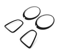Garniture de calandre Avant, 4 pièces de Garniture de Phare arrière Noir Brillant, Remplacement de Bague de Garniture de Phare pour Mini R56 R57 R58 R59 Cooper S JCW 2007-2015