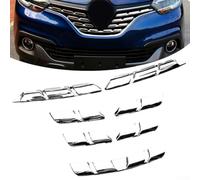 Garniture de calandre avant pour Renault pour Kadjar 2016 à 2018 Argent ABS Plastique Abs Kit d'accessoires de décoration
