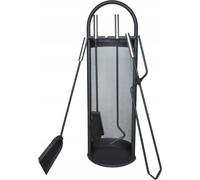 Garniture de cheminée Accessoires de cheminée Outils de cheminée Couvert de poêle Acier 5 pcs 10124