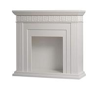 Garniture de cheminée électrique d'intérieur for poêle - Finition élégante blanche brillante for salon, chambre à coucher Manteau de cheminée
