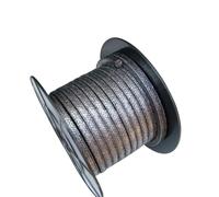 Garniture de compression tressée en graphite flexible de 4.5 mètre de long, adaptée aux vannes de pompe ou aux joints mécaniques(4x4mm)