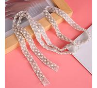 Garniture de Dentelle à Ruban, 1 Yard de Matériau Perle (1cm size pearl | Ruban décoratif pour vêtements, ceintures, facile à couper, ruban polyvalent