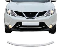 Garniture de Diffuseur Pare-Chocs Avant Compatible avec Nissan Qashqai 2013-2017, Garniture Baguette de Calandre en Acier Inoxydable Argent