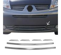 Garniture de Diffuseur Pare-Chocs Avant Compatible avec Renault Trafic II 2010 à 2014, Garniture Baguette de Calandre en Acier Inoxydable Argent