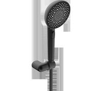 Set de douche à main Hansa 4717012033 mural, Ø 110 mm, 3 jets, noir mat