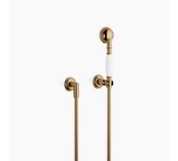 Garniture de douche flexible Dornbracht MADISON, avec rosaces individuelles rondes, 27803361-39, Couleur: Dark Brass brossé