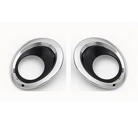 Garniture de feu antibrouillard en acier inoxydable compatible avec CUSTOM 2012-2017 - 2 pièces chromées pour feux de brouillard