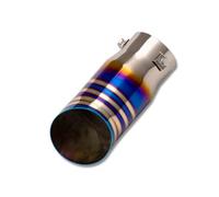 Garniture De Gorge De Queue De Voiture Acier Inoxydable Chromé Bleu Brunt Entrée Arrière 68 Mm Tuyau D'échappement Silencieux Accessoires Voiture(Burnt Blue)