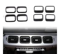 Garniture de grille d'aération de climatisation, cadre de tableau de bord de console pour Mercedes GLE GLS 2020, protection contre les rayures, installation facile (noir brillant)