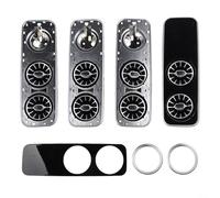 Garniture de grille d'aération de toit arrière avec lumière LED pour Mercedes Vito Classe V W447 2014-2023, panneau décoratif intérieur ABS, éclairage d'ambiance bleu glacier/jaune/blanc, noir, lot de