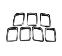 Garniture de grilles de pare-chocs Pour Jeep Pour Compass 2017 2018 2019 7 Pièces Inserts Calandre Avant Voiture Protecteurs Pare-chocs Garniture Couverture Cadre Calandre parties