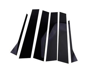 Garniture De Montant De Porte Et De Vitre Autocollant Noir Brillant Pour VW Pour Jetta Mk5 Berline 2006 2007 2008 2009 2010 HRQCTIM(Black)