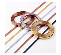 Garniture de moulage auto-adhésive, bande de calfeutrage auto-adhésive, garniture de moulage à décoller et à coller, moulure de bord de carrelage d'armoire de plafond de mur flexible(Brushed Bronze,3m