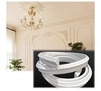 Garniture de moulage en PVC flexible for porte en arc, bande de transition décorative incurvée for arcade, moulure de couronne de bord de mur de plafond, facile à peindre et à couper(2in,L 354in)
