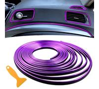 Garniture de moulage intérieure de voiture Spurtar, 5M de bande film 3D décoration bande de garniture de moulage de décoration pour pièces automobiles espacements intérieurs (Violet)