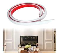 Garniture de moulure à décoller et à coller 1, 6 x 9, 8 pieds Moulure murale auto-adhésive flexible Garniture de cimaise blanche pour murs Installation facile Bord décoratif intérieur la maison