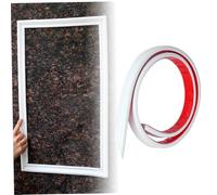 Garniture de moulure murale auto-adhésive 1, 6x9, 8 pieds, moulure Flexible TPE à décoller et à coller, de rail chaise blanche pour l'intérieur.