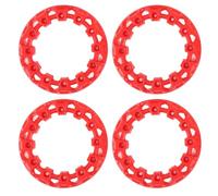 Garniture de moyeu de roue de VTT en plastique ABS de qualité supérieure, ajustement universel durable, pneus de 6 pouces, protection de jante décorative élégante pour Go Kart, (Rouge)