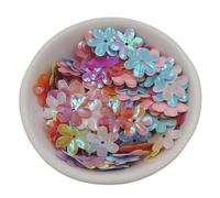 Garniture de paillettes 10 g/sachet de paillettes 15 mm à six pétales for la création bijoux et autres accessoires couture, mariage travaux manuels(Color 1)